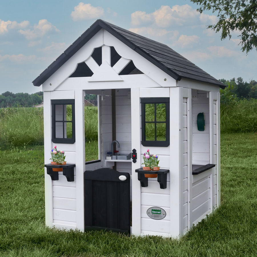 Backyard Discovery Sweetwater Indoor/Outdoor Cedar Playhouse with Kitchen & Reviews | Wayfair added by sallie tyler