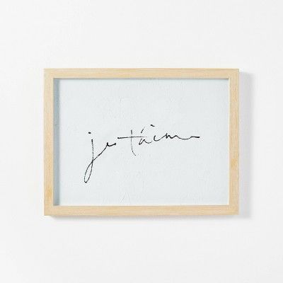 16" x 12" Je Taime Framed Wall Art - Threshold™ designed with Studio McGee added by Beverly Baron