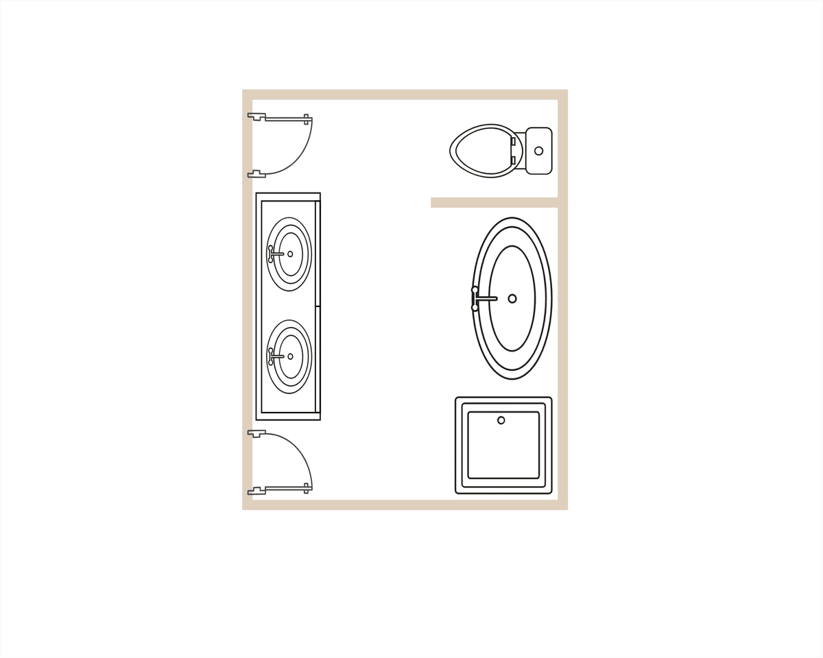 Bathroom Plan designed by Shaine Millheiser