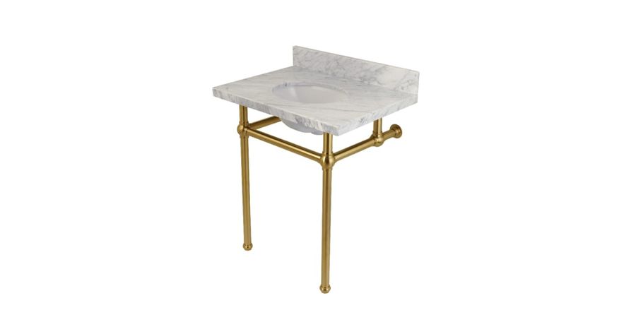 Kingston Brass KVPB30MB7 Templeton 30" Oval Marble Wall | Build.com added by Lisa Wellens