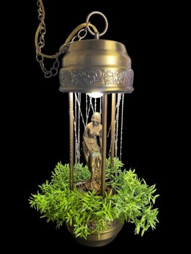 Rare 21” Johnson Hanging Greek Goddess Rain Lamp w/ 13’ Chain Cord  | eBay added by Teresa Aguilera
