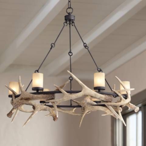 Antler Lodge 36 3/4" Wide Rustic 6-Light LED Chandelier - #71N48 | Lamps Plus added by Melissa Fraum