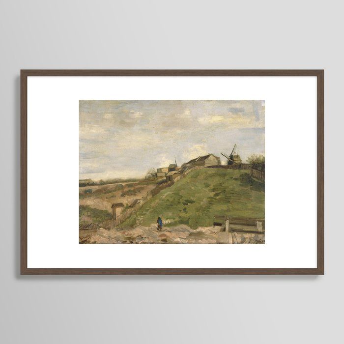 The hill of Montmartre with Stone Quarry Framed Art Print by Vincent Van Gogh added by Sonia Damberg