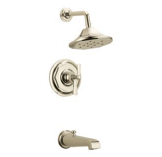 Brizo T60461-PN Brilliance Polished Nickel Rook Thermostatic Tub and Shower Trim Package with Multi-Function H2Okinetic Shower Head, Volume Control, and TempAssure Technology - Less Valve - FaucetDirect.com added by Courtney Esposto