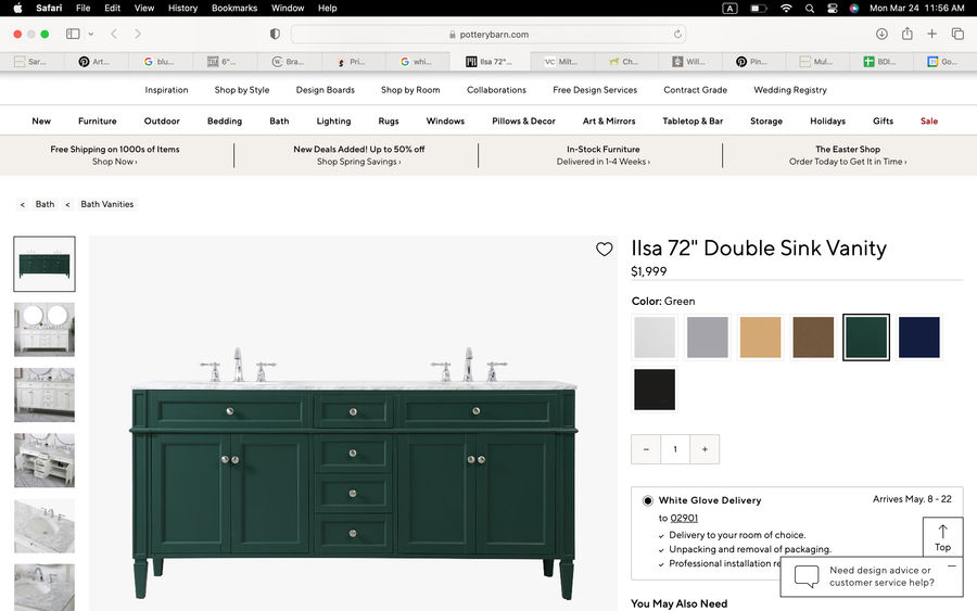 Ilsa 72" Double Sink Vanity added by Rochelle Bloom