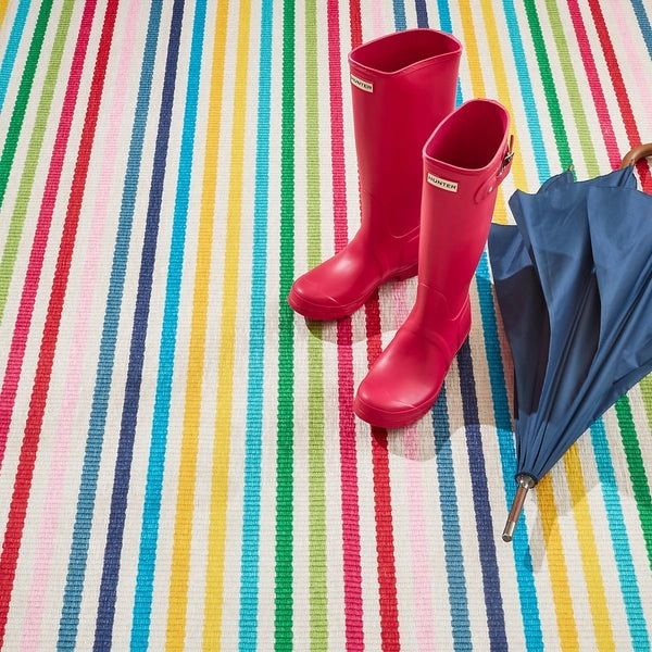 Rainbow Stripe Multi Machine Washable Rug added by Stephanie Northrop