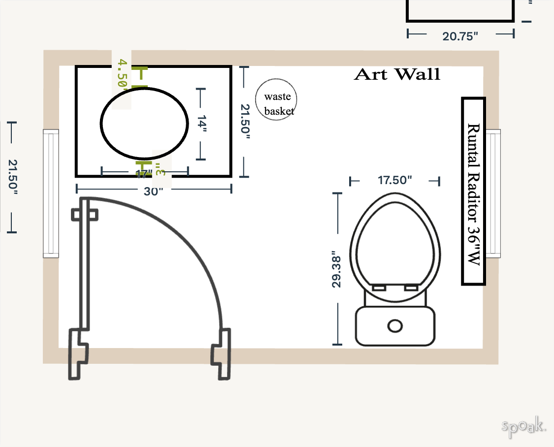 Bathroom Layout designed by Carter Feldhoff