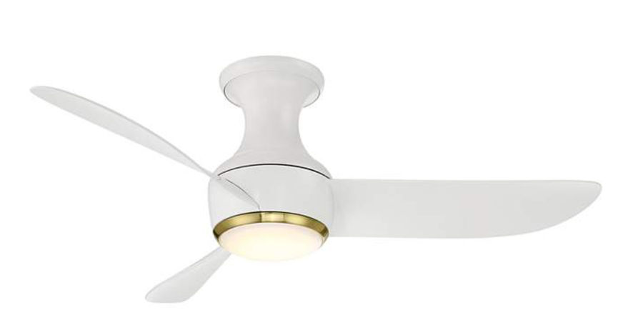 44" Modern Forms Corona White Brass LED Smart Hugger Ceiling Fan added by Aliyah Gluckstadt