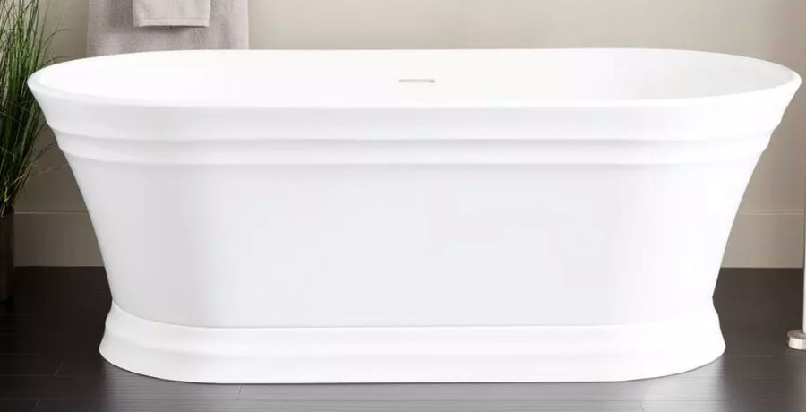 59 x 31 in. Freestanding Bathtub with Center Drain in White added by Alethia Vitale