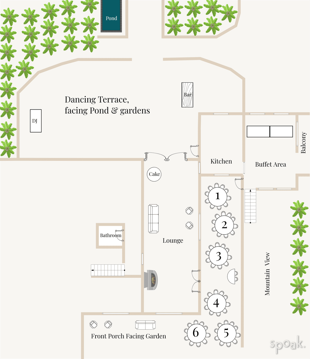 Outdoor Floor Plan designed by Stephanie M Rivera Ortiz