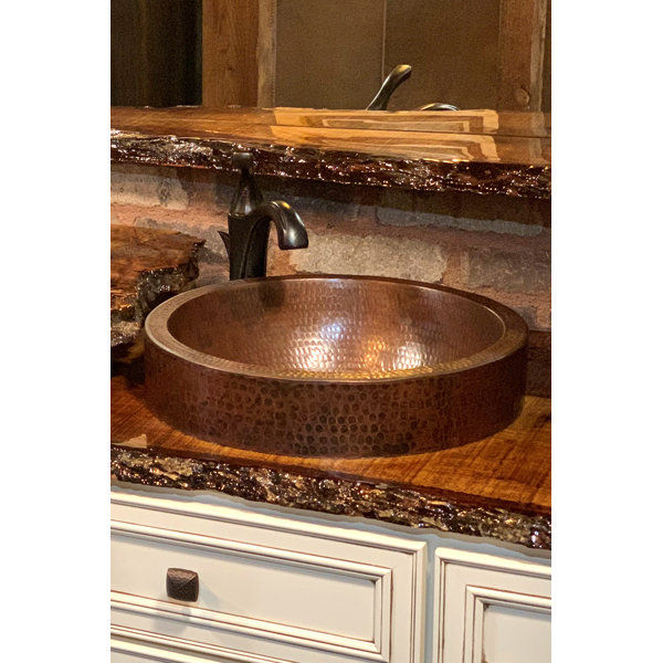 15" Small Round Skirted Vessel Hammered Copper Sink added by Ella Walker Neville