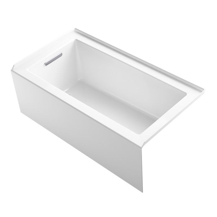 KOHLER Underscore 60 in. x 30 in. Soaking Bathtub with Left-Hand Drain in White 1956-LA-0 added by HELEN SALGADO