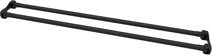 Naiture 60'' Stainless Steel Double Straight Shower Curtain Rod, Black Finish added by Danielle Lambert