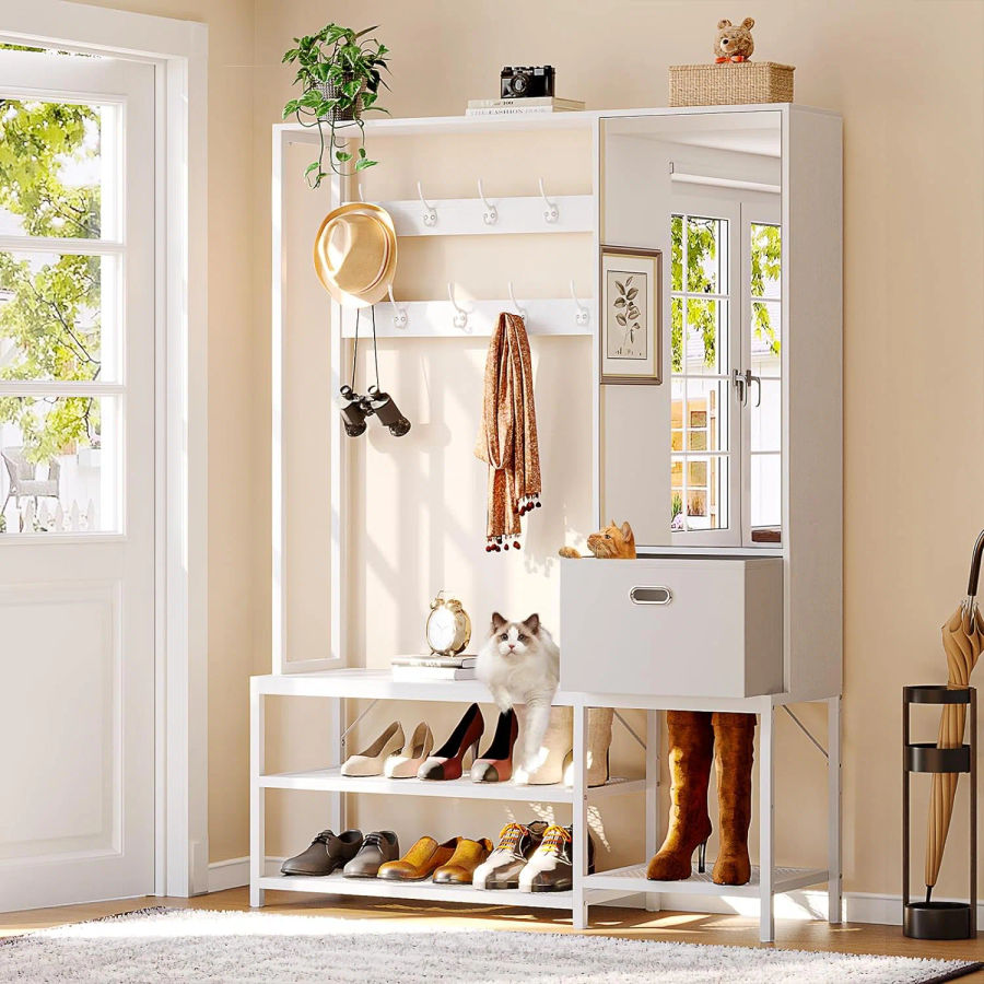Dalevon Hall Tree 47.2'' Wide with Bench and Shoe Storage added by Alexandra Reif