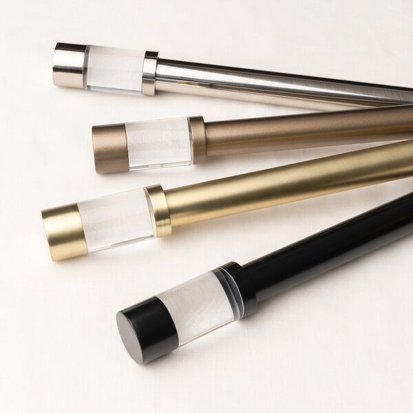 Audrinna Adjustable 1" Single Curtain Rod added by Caroline Niederst