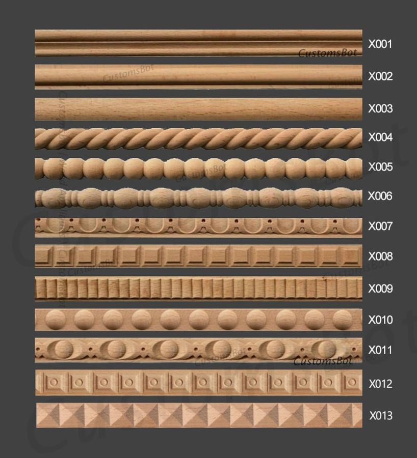 0.2" to 4.0" Unpainted Wood Trim Molding, Back Flat, Carved Line Molding for Wall & Furniture Trim Edges, MD102A - Etsy added by Kate Seymour