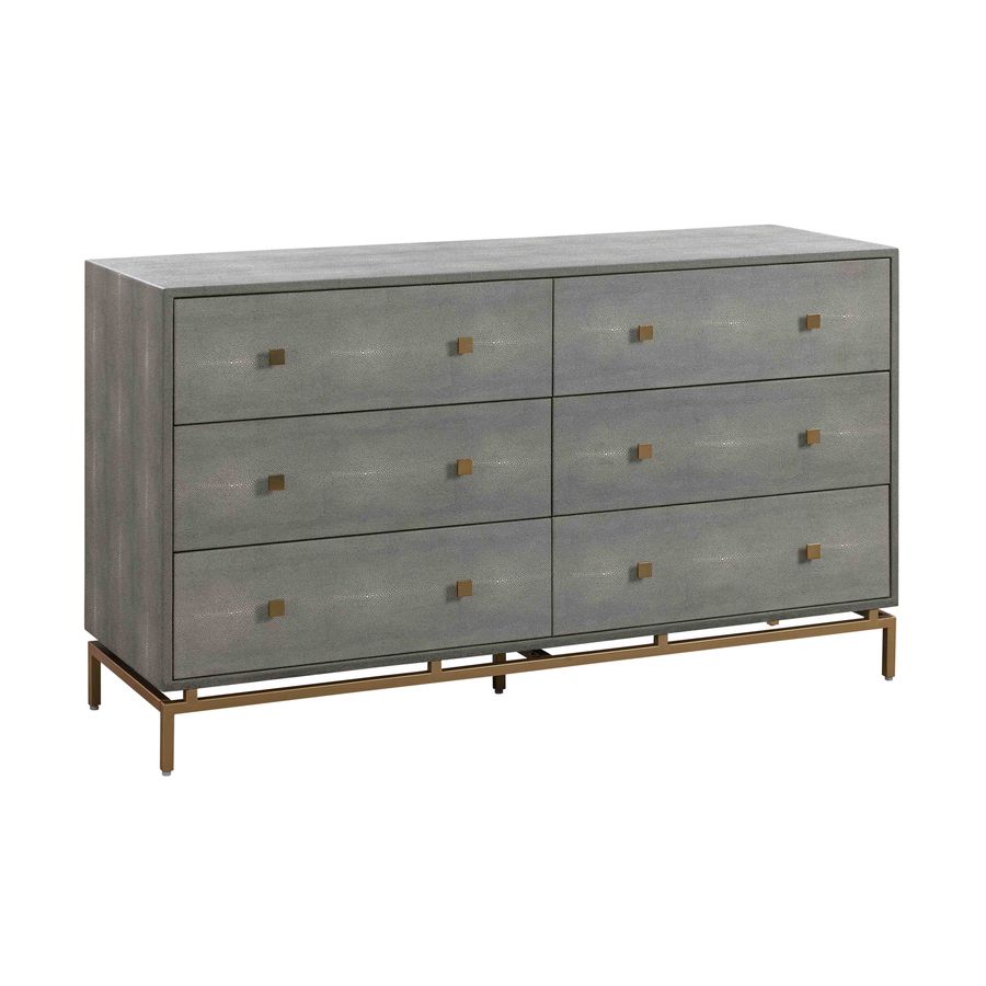 Pesce Shagreen 6 Drawer Dresser - TOV Furniture added by Lauren Houston