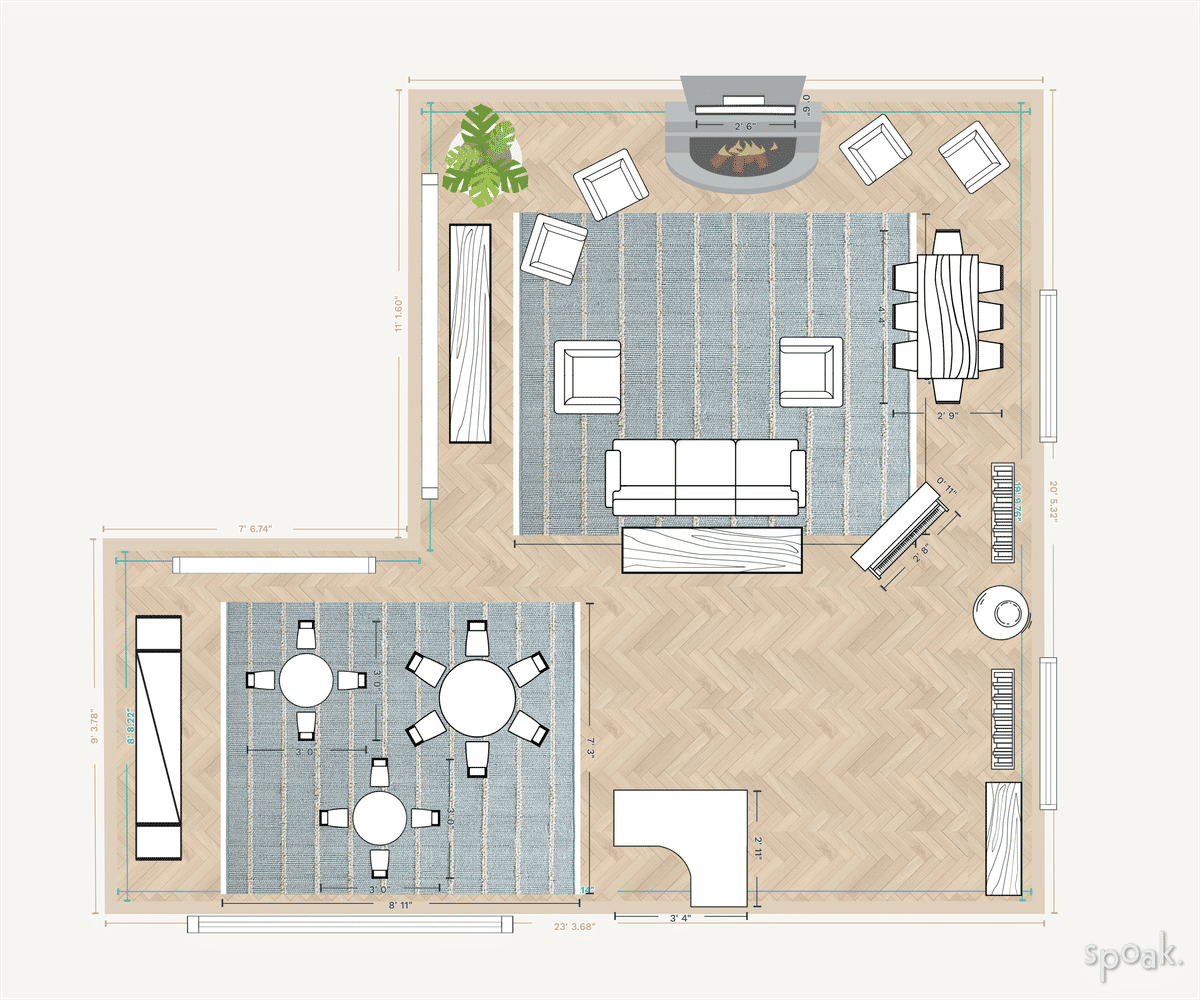 Living Room Layout designed by Maeghan Borrego