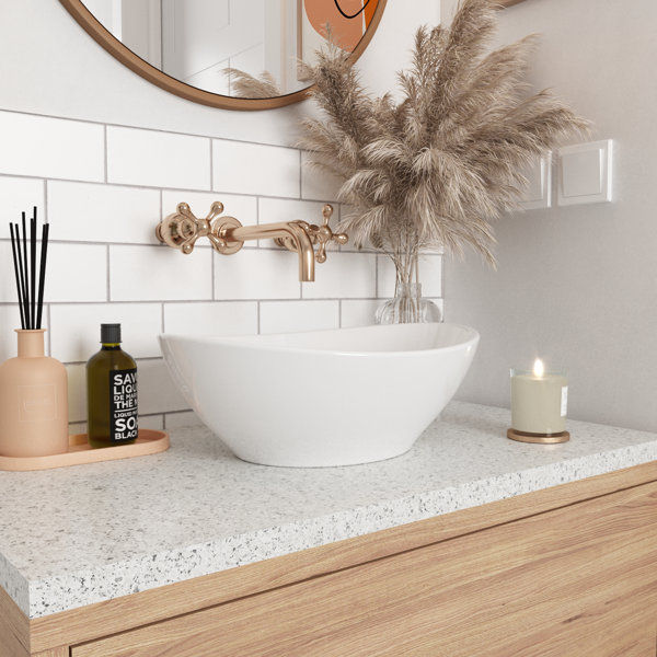 DeerValley Horizon 16" x 13'' Oval Vitreous China Vessel Bathroom Sink added by Vanessa Escariz
