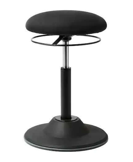 Seville AIRLIFT 15.75 in. Width Small Black Fabric Office Stool with Sit-Stand Feature added by Kristi Kautz