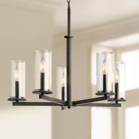 Kichler Crosby 26 1/4" Wide Olde Bronze 5-Light Chandelier - #18P10 | Lamps Plus added by jamie zaino