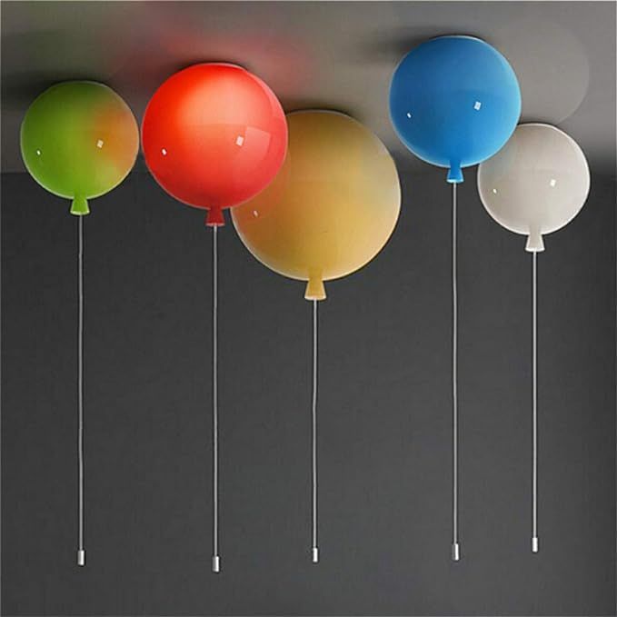 SUSUO Colorful Balloon Design Acrylic Globe Flush Mount Ceiling Light Art Deco Ceiling Fixture for Bedroom Living Room Hallway Dining Room Bar Medium added by Kate Seymour