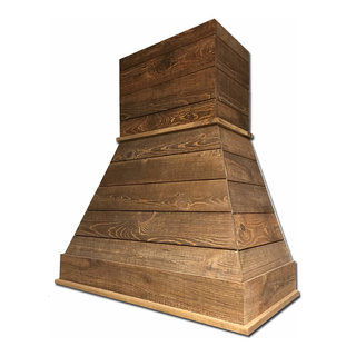 Castlewood Rustic Shiplap Chimney Range Hood - Brown - Rustic - Range Hoods And Vents - by Remodel Market | Houzz added by Spoak Member
