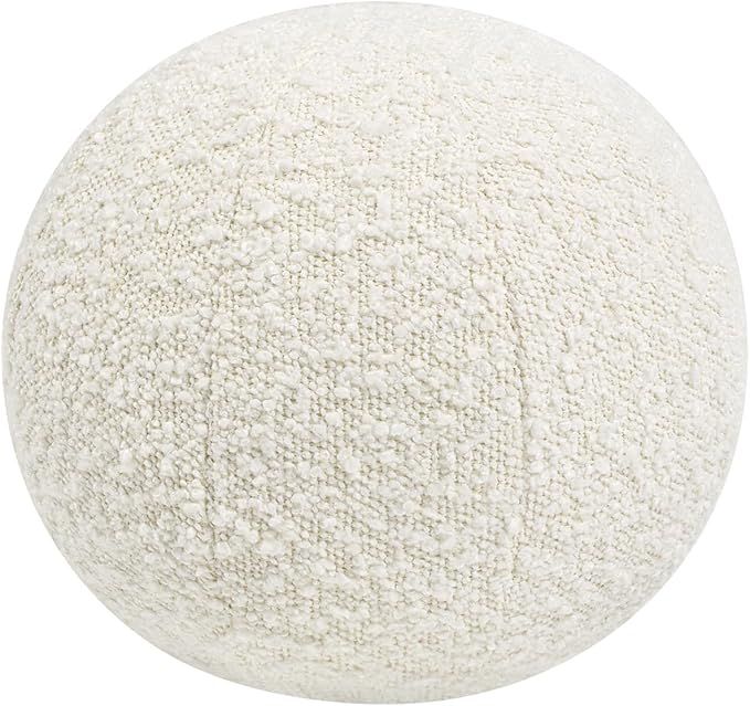 Jennifer Taylor Home Luna 12" Round Sphere Accent Ball Throw Pillow, Ivory White added by Chelsea Turpin