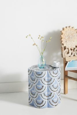 Scalloped Ceramic Side Table added by KH Design Concepts