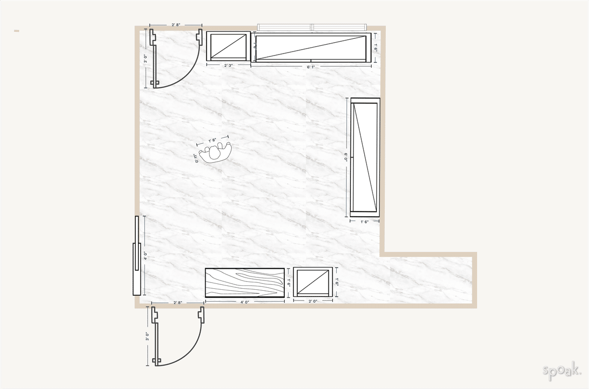 Mudroom Plan designed by Aki Marceau