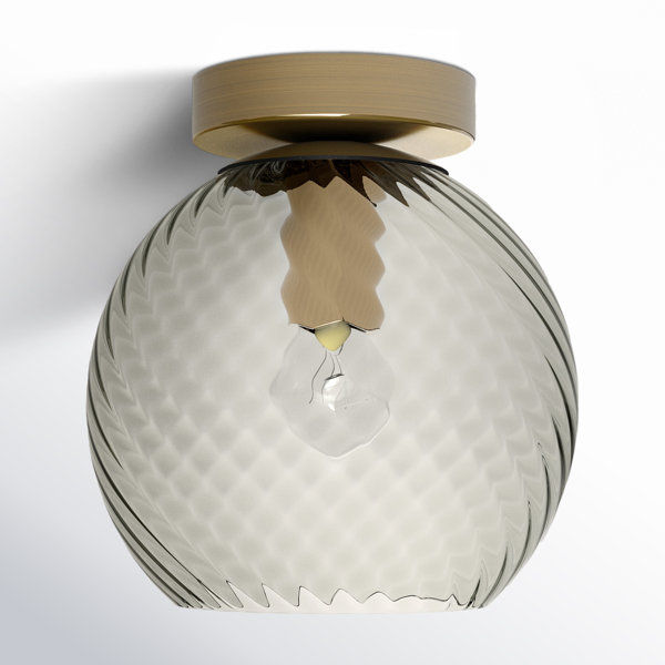 Delos Single Light Glass Flush Mount added by Rachel DeSchepper
