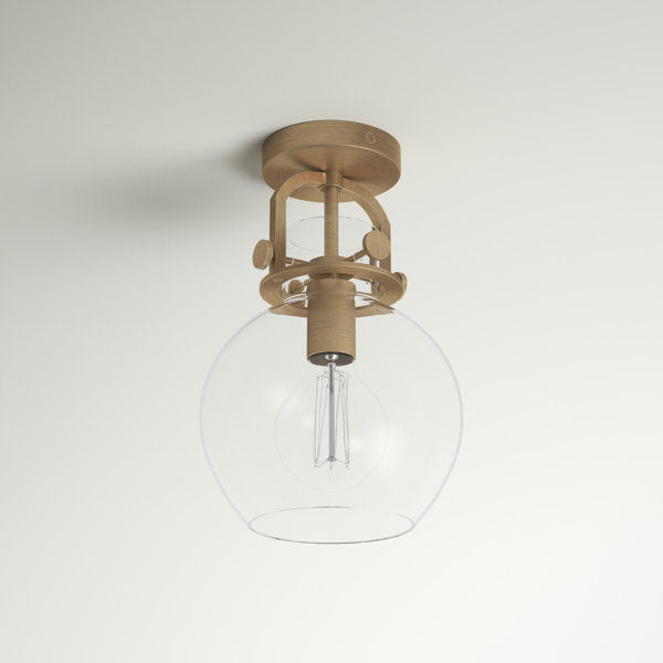 Chesterland 1 - Light 8'' Simple Globe Semi Flush Mount added by Tenille Clyburn