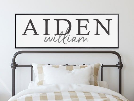Custom Boy's Name Sign Boys Room Sign Boys Room Decor - Etsy added by Where The Heart Is Designs