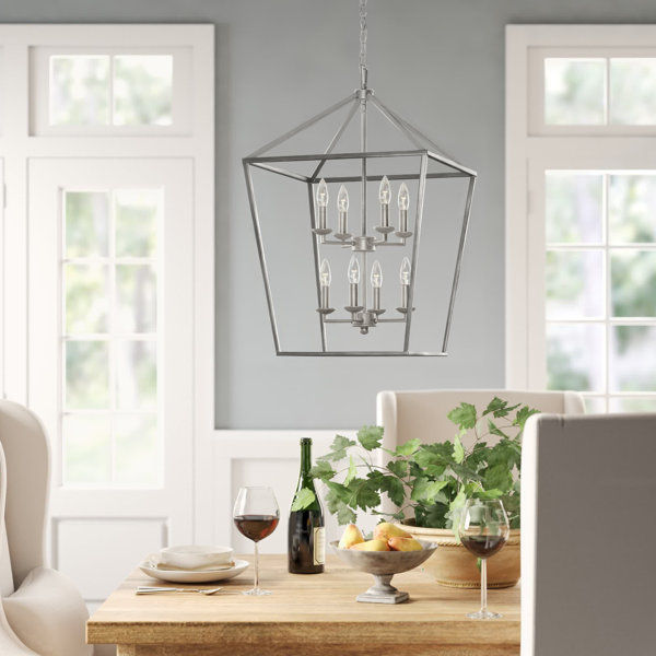Lynde 8 - Light Dimmable Lantern Geometric Chandelier added by Morgan Hatch