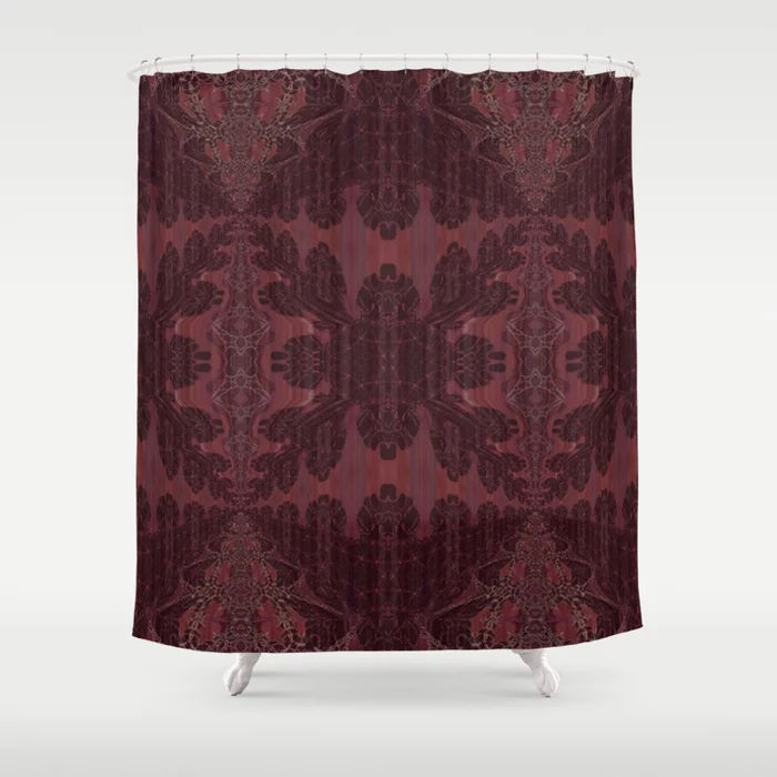 Embossed Port Wine Tapestry Shower Curtain by Angora_Wings | Society6 added by Megan Shipp