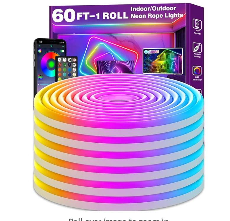 60Ft Neon Rope Lights,Flexible Led Rope Lights Control  added by Evelyn .