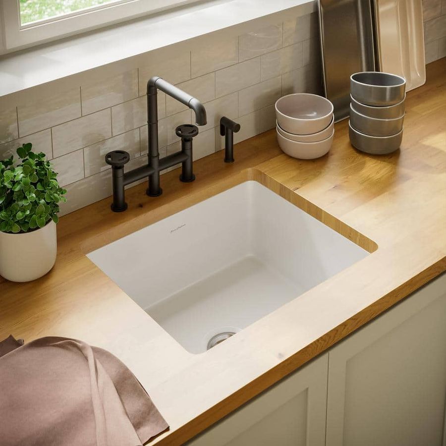 Swiss Madison Rochelle 24 x 18 ceramic single basin, drop-in/undermount kitchen sink SM-KU8501GW - The Home Depot added by Sarah Jackson