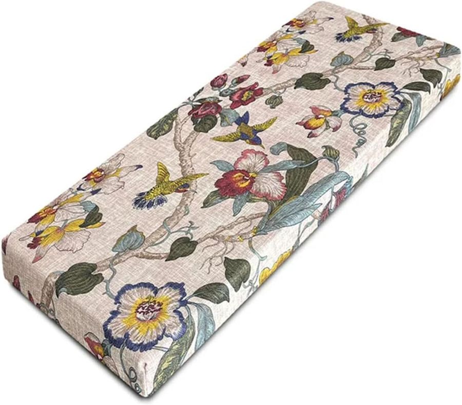 Custom Bench Cushion Sofa Wooden Chair Thickened Mattres Size Sofa/Chair Seat Pad Decorative for Garden Benchs/Bay Window Pads/Swings Garden Lounge Bay Swing Decor 70D High Density Sponge (Q) added by KATHERINE ECK