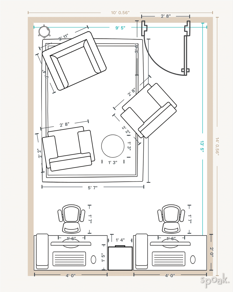 Office Plan designed by Allie Charles
