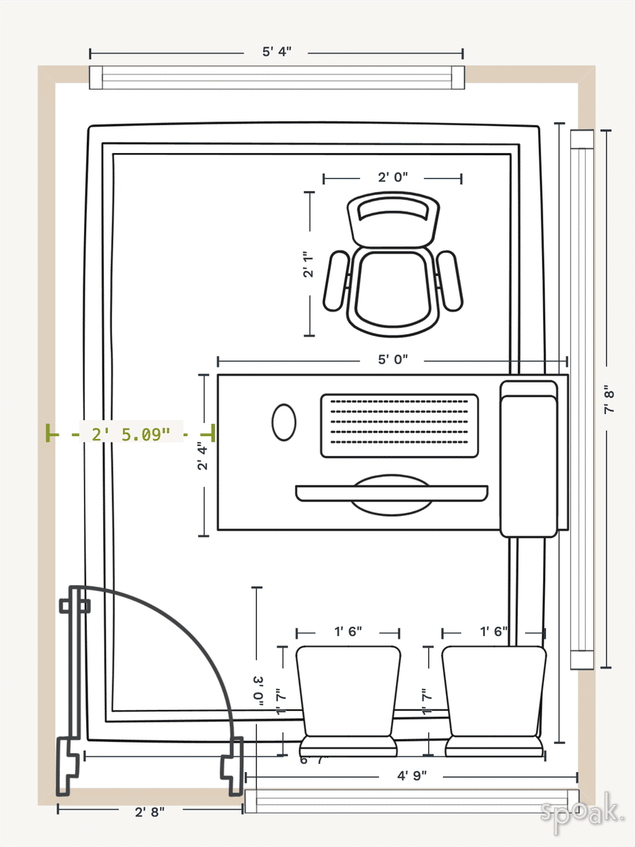 Rectangular office layouts and floor plan ideas.