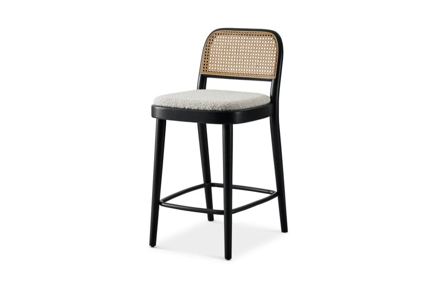 Edith Cane Counter Stool, Black | Castlery added by Elevated by Elise LLC