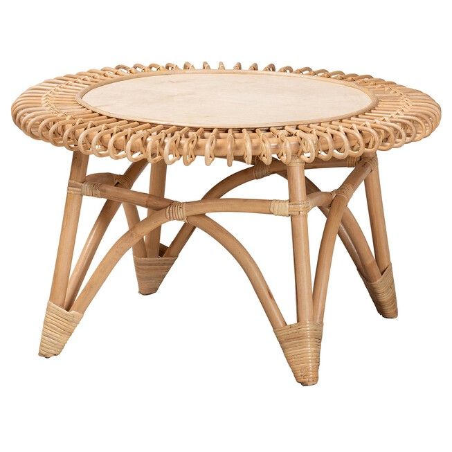 Elani Modern Bohemian Natural Rattan Coffee Table added by Dria Sweet