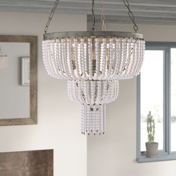 Rashida 3 - Light Statement Tiered Pendant with Beaded Accents added by Danielle Bradley