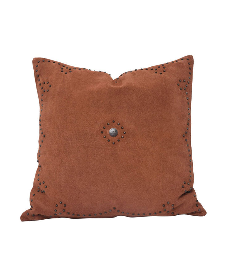 Western Suede Antique Silver Concho & Studded Square Pillow added by Tammy Payne