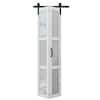ARK DESIGN 36 in. x 84 in. 3-Lite Tempered Frosted Glass White Finished Composite MDF Bi-Fold Sliding Barn Door with Hardware Kit BF-BD-3G-36 added by Krystyna Boleslawski