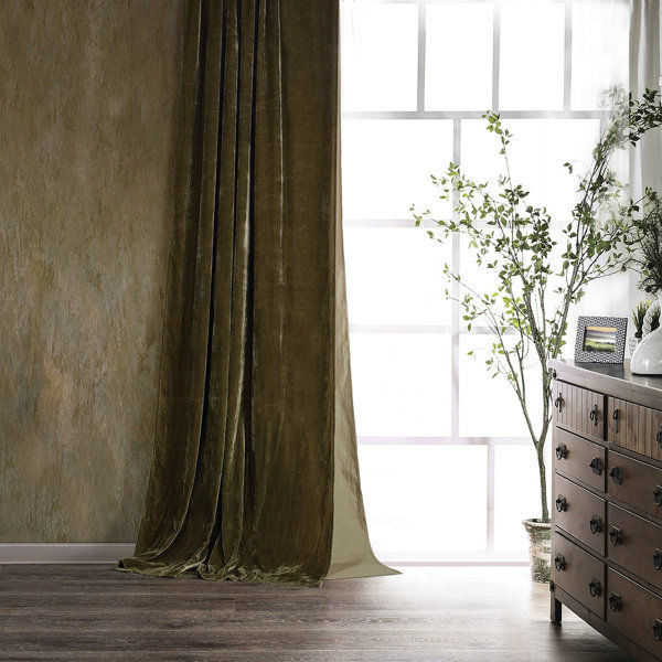 Annita Solid Faux Silk Velvet Romantic Western 48x108 inch Single Curtain Panel added by Yssis-Aasia Lee