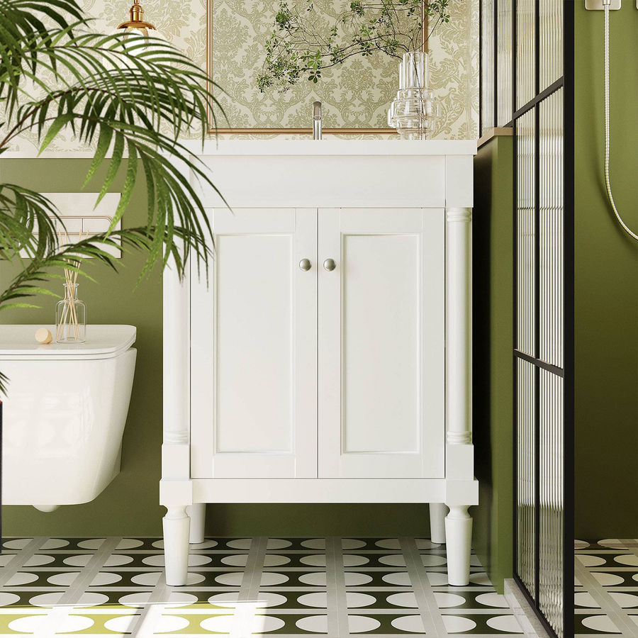 Charlton Home® Denessa 24'' Single Bathroom Vanity with Resin Top | Wayfair added by Stephanie Russel