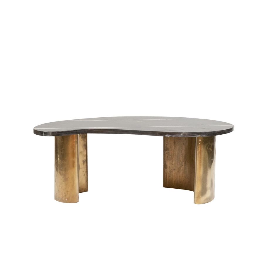 Coffee Table in Marble and Brass, 1980s added by Sally Crawford