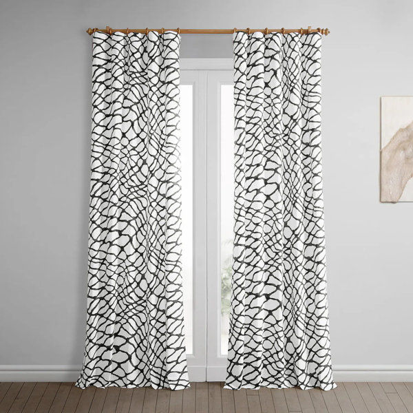 Husnein Printed Cotton Curtains for Bedroom Room Darkening Curtains for Living Room Large Window Single Panel added by Iesha Joseph