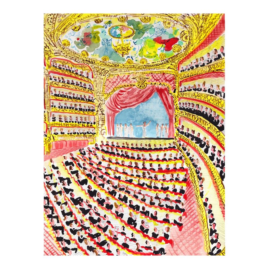 "Night at the Opera" Contemporary Original Whimsical Print by Pauline de Roussy de Sales added by Vanessa Grech